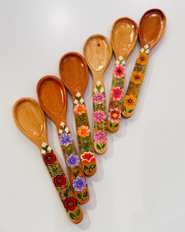 wood hand painted spoon at sew bonita