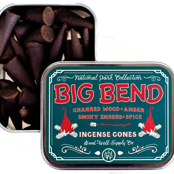 Big Bend Incense Cones - Charred Wood Smoky Embers Amber + Spice