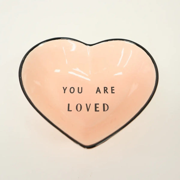 You Are Loved - Heart Shaped Trinket Bowl