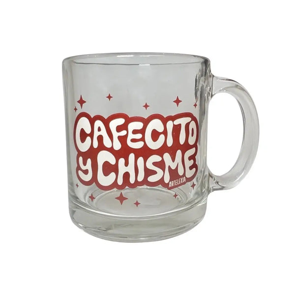 Cafecito Y Chisme Glass Mug
