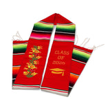 Graduation Serape Stole (Flowers + Class of 2025) - Multiple Colors