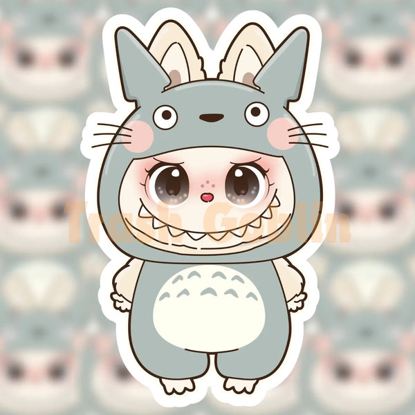 Totoro Labubu Sticker