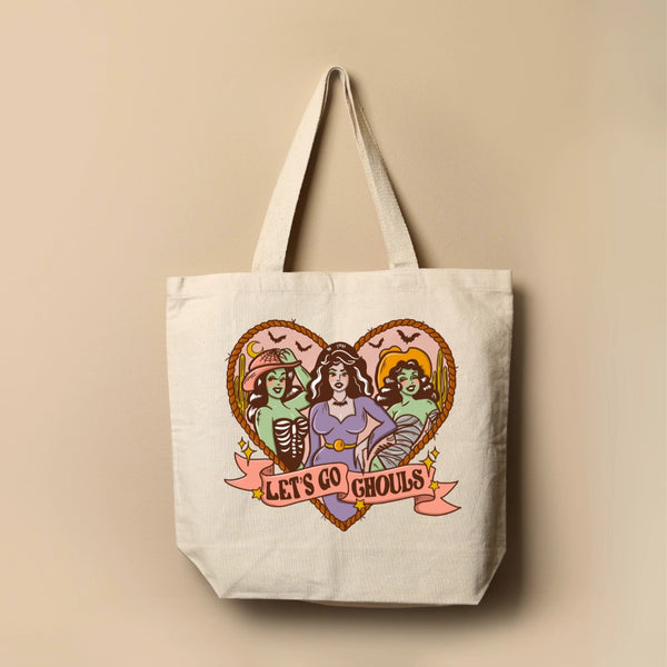 Let's Go Ghouls Halloween Tote Bag