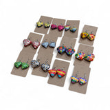 Hand Painted Heart Earrings