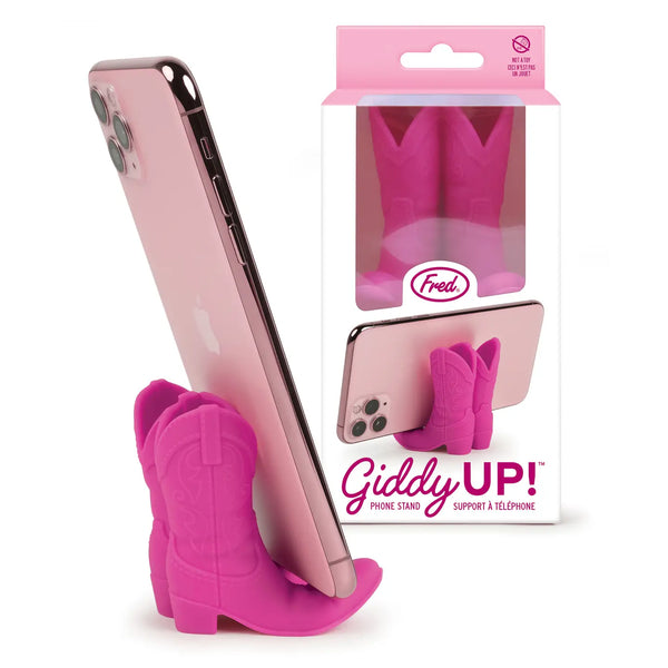 Giddy Up - Cowboy Boot Phone Stand (Pink)