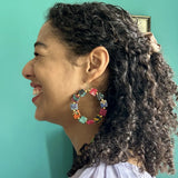 Kantha Dotted Square Hoops