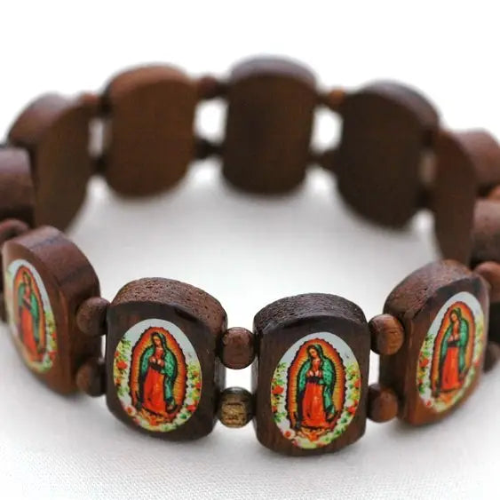 Virgen De Guadalupe Woven Bead Bracelet at Sew Bonita in Corpus Christi, TX.