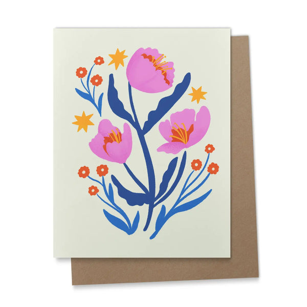 Flores Greeting Card