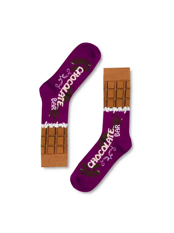 Unisex Chocolate Bar Socks Gift Set