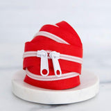Pink & Red Zippers