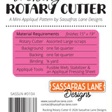 Rocking Rotary Cutter Quilt Pattern
