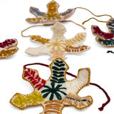 Neutral Embroidered Snowflake Ornament