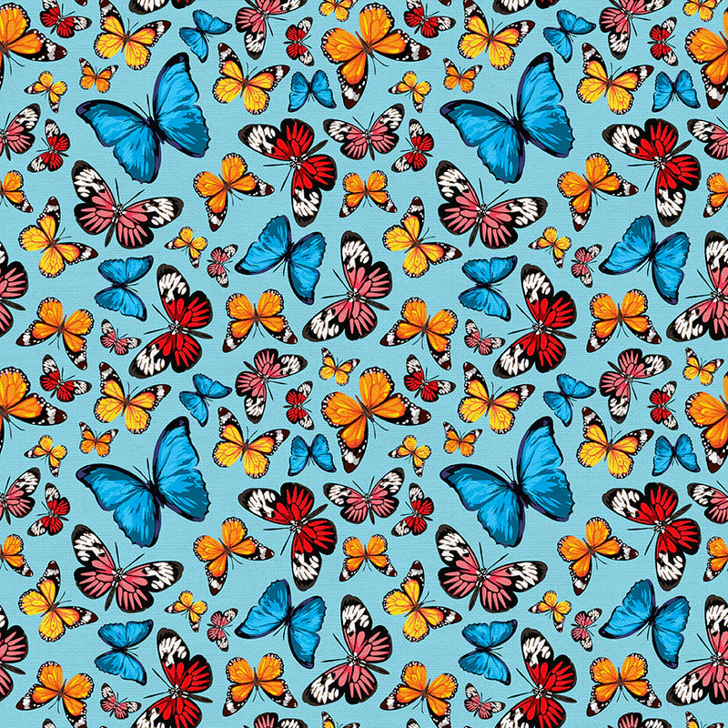 F2217 Baby Blue Butterflies