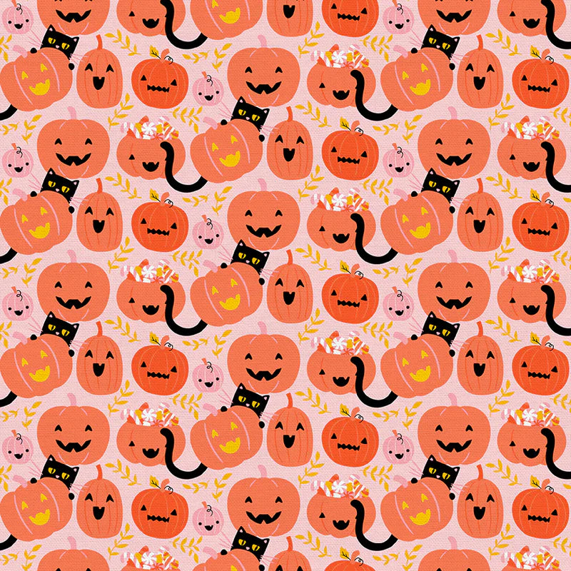 Pink Pumpkin Cats- FQ