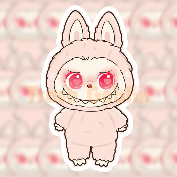 Baby Pink Cloud Labubu Sticker