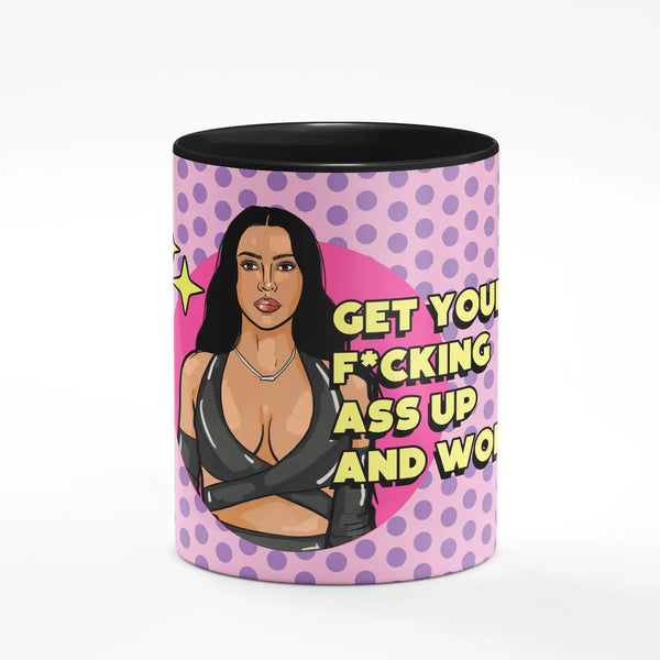 Kim Kardashian Get Your Ass Up Black Mug