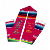 Graduation Serape Stole (Flowers + Class of 2025) - Multiple Colors