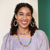 Kantha Dotted Square Hoops