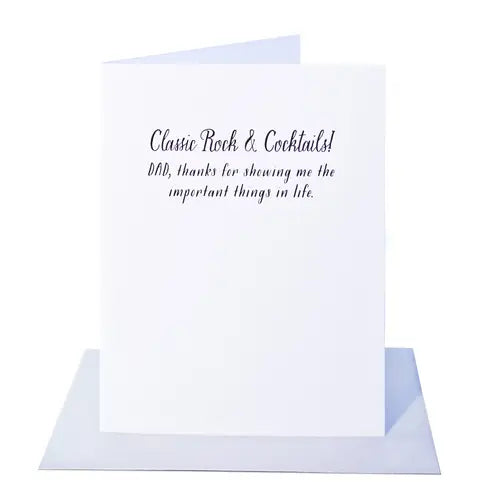 Classic Rock And Cocktails-Father's Day Card
