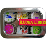 lucha libre bottle cap magnets from kate's magnets at sew bonita in corpus christi texas