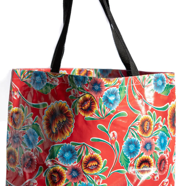 Red Bloom Tote - Large