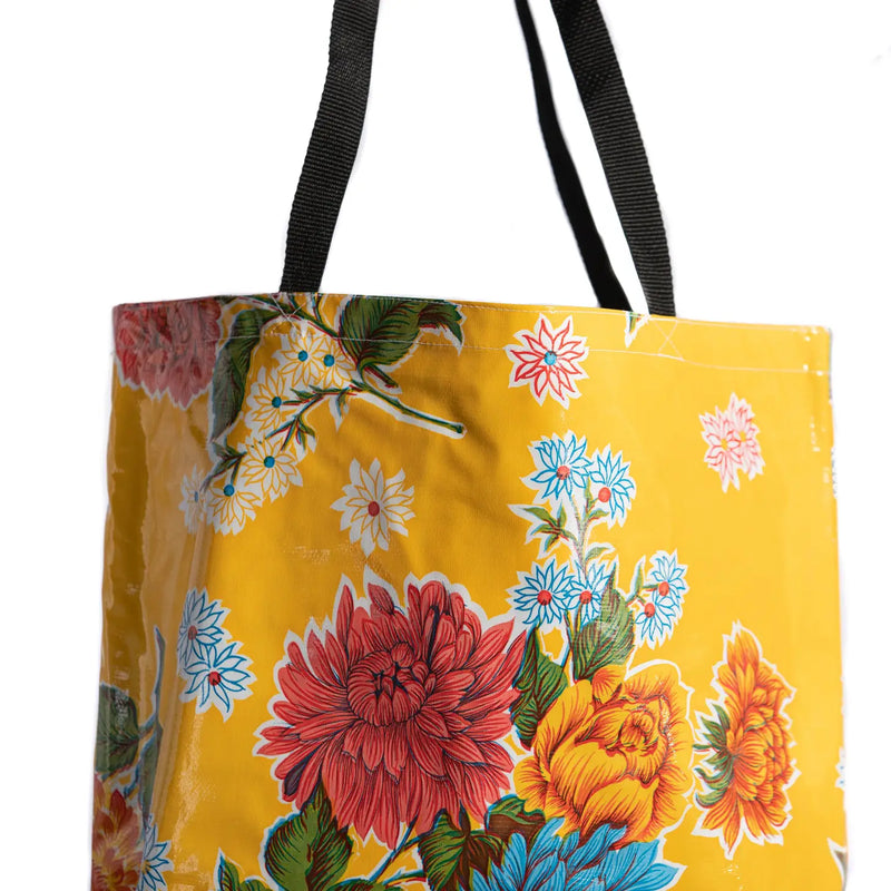 Yellow Mums Large Tote