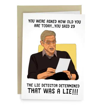 Lie Detector Test Birthday Card