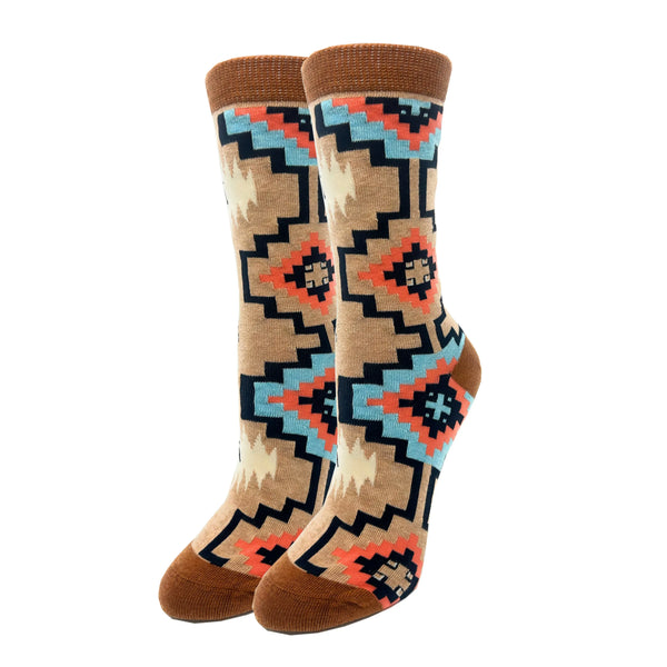 Sandpoint Trail | Women's Cotton Crew Funny Socks