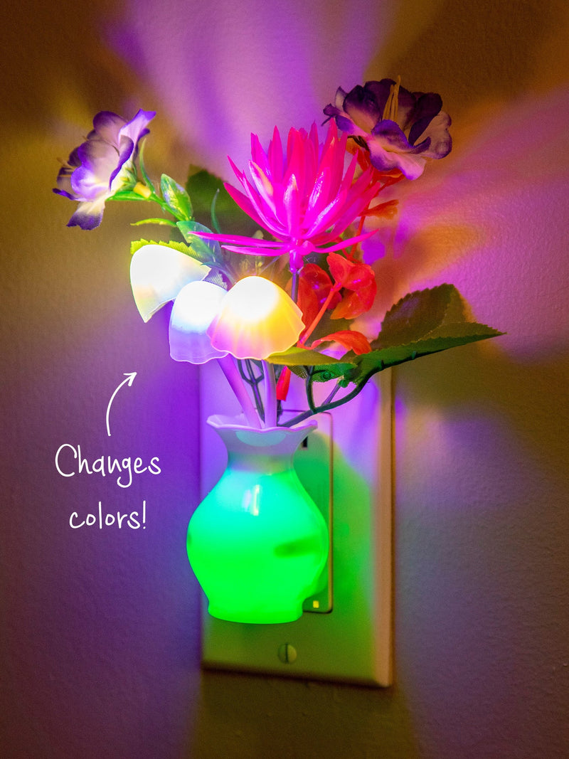 Mushroom LED Night Light - Floral