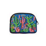 Floral Cactus Embroidered Coin Purse