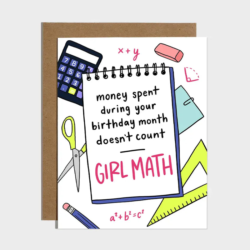 Girl Math Birthday Card – Sew Bonita
