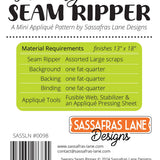 Sweary Seam Ripper Quilt Pattern