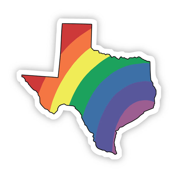 Texas Rainbow Pride Sticker