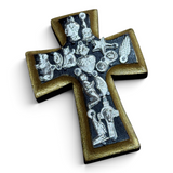 Small Wooden Cross w/ Milagros