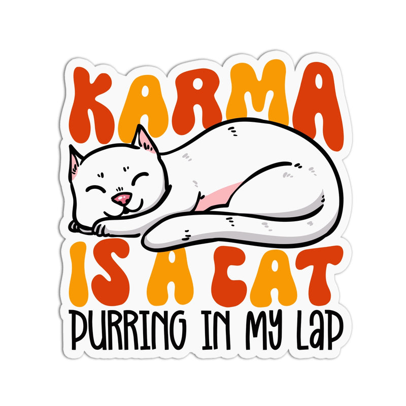 Karma is a Cat Taylor Textured Sticker