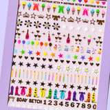 Birthday Betch Nail Art Stickers