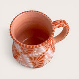 Orange & White Talavera Coffee Mug