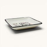 We Listen and We Judge Square Trinket Tray