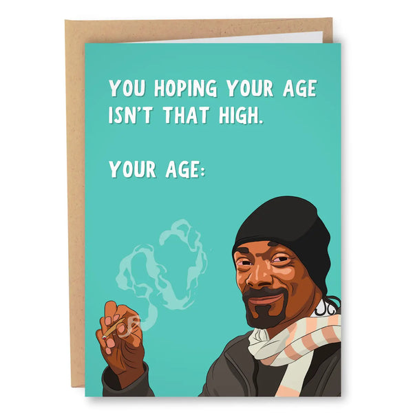 High Af Funny Rapper Birthday Card