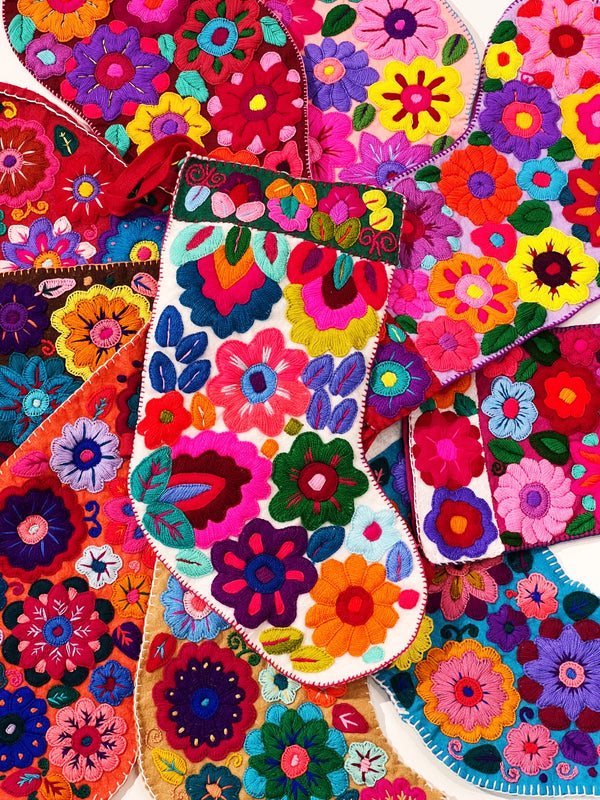 Mexican Embroidered Stockings