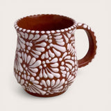 Brown & White Talavera Mug (With Lip)