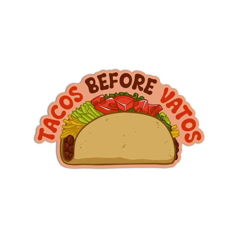 Tacos Before Vatos Textured Stickers