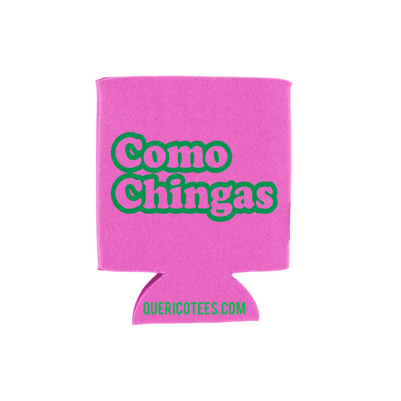 Pink Como Chingas Can Cooler