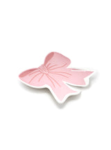 Pink Ribbon Bow- Ceramic Trinket & Jewelry Tray / Dish