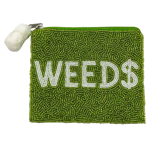 Weed $ Beaded Coin Purse
