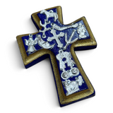 Small Wooden Cross w/ Milagros