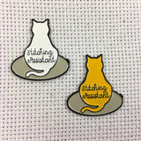 Orange Stitching Assistant Kitty Needle Minders