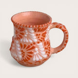 Orange & White Talavera Coffee Mug
