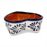 Blue & White Heart Shaped Molcajete Bowl