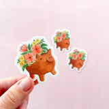 Mini Marranito Flower Pot Sticker